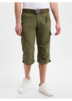 Timezone Bermudy cargo - MilesTZ Mężczyźni Bawełna khaki jednolity ze sklepu vangraaf w kategorii Spodenki męskie - zdjęcie 179695446