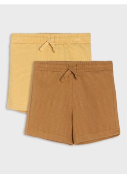 Sinsay - Szorty z przodem wykonanym z prążkowanej dzianiny 2 pack - beżowy ze sklepu Sinsay w kategorii Spodenki dziewczęce - zdjęcie 179698688