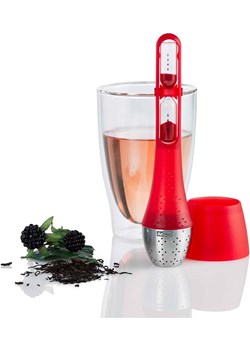AdHoc Zaparzacz &quot;Santea&quot; w kolorze czerwonym do herbaty - wys. 20 x Ø 4 cm ze sklepu Limango Polska w kategorii Naczynia - zdjęcie 179700847