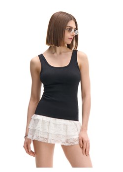 Cropp - Czarny tank top - czarny ze sklepu Cropp w kategorii Bluzki damskie - zdjęcie 179701497