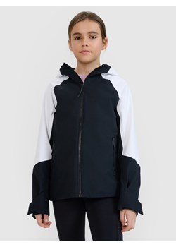 Dziewczęca kurtka trekkingowa membrana 5000 4F 4FJWSS25TTJAF676 - czarna ze sklepu Sportstylestory.com w kategorii Kurtki dziewczęce - zdjęcie 179707777