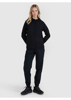 Damska bluza dresowa rozpinana z kapturem 4F 4FWSS25TSWSF1561 - czarna ze sklepu Sportstylestory.com w kategorii Bluzy damskie - zdjęcie 179708268