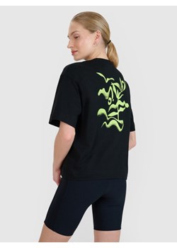 Damski t-shirt z nadrukiem 4F 4FWSS25TTSHF1967 - czarny ze sklepu Sportstylestory.com w kategorii Bluzki damskie - zdjęcie 179708309
