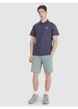 Męska koszulka polo z nadrukiem 4F 4FRSS25TPTSM634 - granatowa ze sklepu Sportstylestory.com w kategorii T-shirty męskie - zdjęcie 179708739