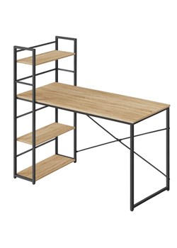 Minimalistyczne biurko dąb sonoma + czarny T6-A27 ze sklepu Edinos.pl w kategorii Biurka i sekretarzyki - zdjęcie 179712587