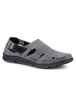 Buty męskie skórzane 54KZ szare lekkie przewiewne na lato ze sklepu butyolivier w kategorii Półbuty męskie - zdjęcie 179715398