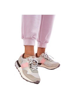 Zamszowe Sneakersy Damskie Big Star RR274243 HI-POLY System Szaro-Różowe - id: 221745 - marki BIG STAR - 179716518 Zamszowe Sneakersy Damskie Big Star RR274243 HI-POLY System Szaro-Różowe ze sklepu ButyModne.pl w kategorii Buty sportowe damskie - zdjęcie 179716518