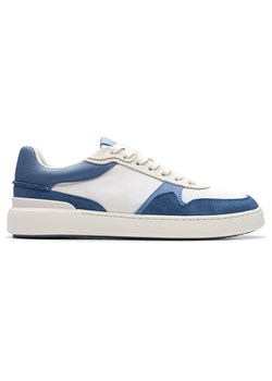 Clarks Skórzane sneakersy &quot;CourtLite Race&quot; w kolorze niebiesko-białym ze sklepu Limango Polska w kategorii Trampki męskie - zdjęcie 179720258