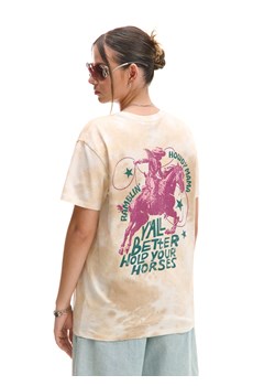Cropp - T-shirt z motywem dzikiego zachodu - wielobarwny ze sklepu Cropp w kategorii Bluzki damskie - zdjęcie 179721758