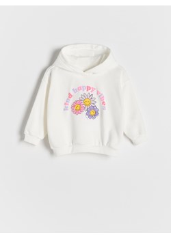 Reserved - Bluza z aplikacją SmileyWorld® - złamana biel ze sklepu Reserved w kategorii Bluzy dziewczęce - zdjęcie 179731205
