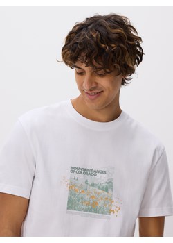 Reserved - T-shirt comfort z nadrukiem - biały ze sklepu Reserved w kategorii T-shirty męskie - zdjęcie 179731828