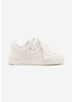 Białe Buty Sportowe Sneakersy z Perforacją i Geometrycznym Motywem Redavine ze sklepu born2be.pl w kategorii Buty sportowe dziecięce - zdjęcie 179732088