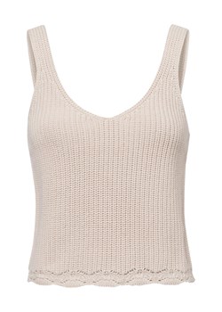 Marie Lund Damski top na szydełku Kobiety Bawełna beżowy wypukły wzór tkaniny ze sklepu vangraaf w kategorii Bluzki damskie - zdjęcie 179733987