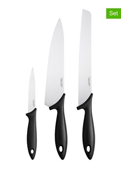 Fiskars 3-częściowy zestaw noży w kolorze czarno-srebrnym ze sklepu Limango Polska w kategorii Noże kuchenne - zdjęcie 179734486