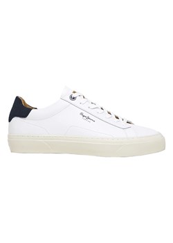 Pepe Jeans FOOTWEAR Skórzane sneakersy &quot;Yogi&quot; w kolorze białym ze sklepu Limango Polska w kategorii Trampki męskie - zdjęcie 179736399