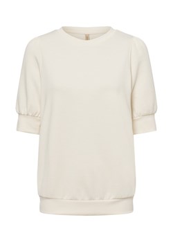 soyaconcept® Damska bluza z krótkim rękawem - SC-Banu 83 Kobiety écru jednolity ze sklepu vangraaf w kategorii Bluzy damskie - zdjęcie 179742025