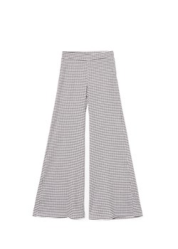 Cropp - Spodnie flare w kratę - czarny ze sklepu Cropp w kategorii Spodnie damskie - zdjęcie 179748149