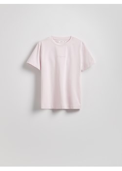 Reserved - T-shirt z haftem - pastelowy róż ze sklepu Reserved w kategorii Bluzki damskie - zdjęcie 179758817