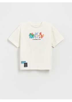 Reserved - T-shirt Pokémon - złamana biel ze sklepu Reserved w kategorii T-shirty chłopięce - zdjęcie 179758947