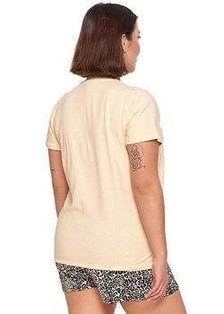 Moraj krótka piżama damska plus size PDD3500-013, Kolor beżowy-panterka, Rozmiar XXL, Moraj ze sklepu Primodo w kategorii Piżamy damskie - zdjęcie 179759986