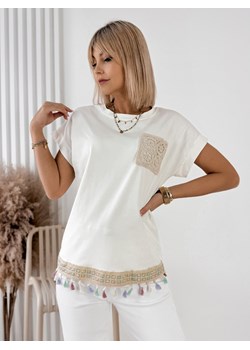 bluzka lysora ecru one size ze sklepu UBRA w kategorii Bluzki damskie - zdjęcie 179760395