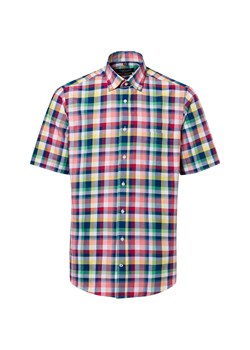 Andrew James Męska koszula casual Mężczyźni Regular Fit Bawełna morelowy w kratkę ze sklepu vangraaf w kategorii Koszule męskie - zdjęcie 179763036