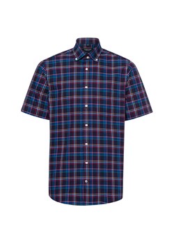 Andrew James Męska koszula casual Mężczyźni Regular Fit Bawełna granatowy w kratkę ze sklepu vangraaf w kategorii Koszule męskie - zdjęcie 179763037