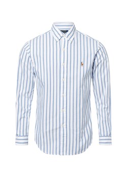 Polo Ralph Lauren Męska koszula casualowa - Custom Fit Mężczyźni Comfort Fit Bawełna biały w paski ze sklepu vangraaf w kategorii Koszule męskie - zdjęcie 179763068