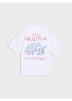 Sinsay - Koszulka z nadrukiem - kremowy - id: 983EK-01X - marki Sinsay - 179765359 Sinsay - Koszulka z nadrukiem - kremowy ze sklepu Sinsay w kategorii Bluzki dziewczęce - zdjęcie 179765359