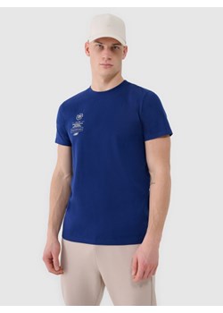 Męski t-shirt z nadrukiem 4F 4FRSS25TTSHM2690 - granatowy ze sklepu Sportstylestory.com w kategorii T-shirty męskie - zdjęcie 179767997