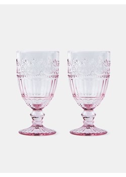 Sinsay - Kieliszki z ozdobnym wzorem 2 pack - różowy ze sklepu Sinsay w kategorii Kieliszki - zdjęcie 179769985