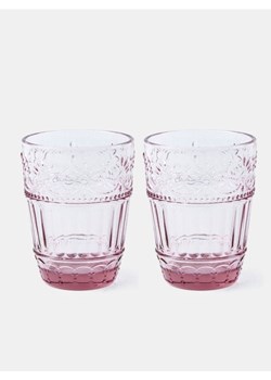 Sinsay - Szklanki z wytłaczanym wzorem 2 pack - różowy ze sklepu Sinsay w kategorii Szklanki - zdjęcie 179769986
