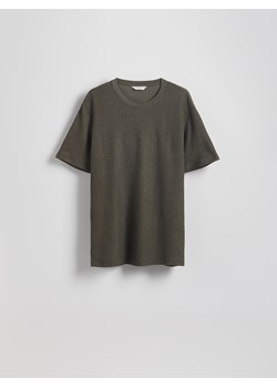 Reserved - Strukturalny t-shirt regular - jasny zielony ze sklepu Reserved w kategorii T-shirty męskie - zdjęcie 179772295