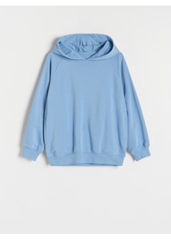 Reserved - Bluza oversize z kapturem - niebieski ze sklepu Reserved w kategorii Bluzy chłopięce - zdjęcie 179778398