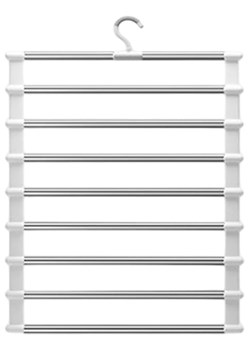 Joybos Wieszak w kolorze srebrno-białym na ubrania - 36 x 62 cm - id: 16946607 - marki Joybos - 179788215 Joybos Wieszak w kolorze srebrno-białym na ubrania - 36 x 62 cm ze sklepu Limango Polska w kategorii Szafy - zdjęcie 179788215