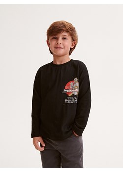 Reserved - Longsleeve oversize Mandalorian - czarny ze sklepu Reserved w kategorii T-shirty chłopięce - zdjęcie 179788529