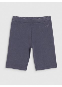 Dziewczęce legginsy kolarki 4F 4FJWSS25TSTIF001 - granatowe ze sklepu Sportstylestory.com w kategorii Spodenki dziewczęce - zdjęcie 179791909