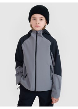 Chłopięca kurtka trekkingowa membrana 5000 4F 4FJWSS25TTJAM681 - szara ze sklepu Sportstylestory.com w kategorii Kurtki chłopięce - zdjęcie 179791997