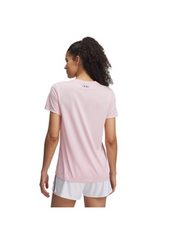 Damska koszulka treningowa Under Armour UA Tech PTH Graphic SSC - różowa ze sklepu Sportstylestory.com w kategorii Bluzki damskie - zdjęcie 179792289
