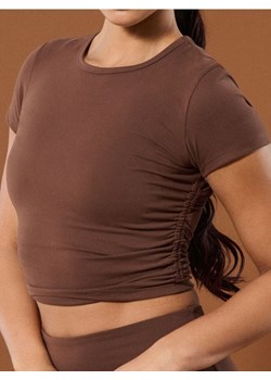 Sinsay - Sportowe crop top - brązowy ze sklepu Sinsay w kategorii Bluzki damskie - zdjęcie 179798856
