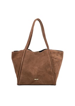 Zamszowa Shopperka Francesca Brązowa ze sklepu Rafallo w kategorii Torby Shopper bag - zdjęcie 179811618
