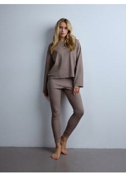 Reserved - Dwuczęściowa piżama z bawełną - fioletowy ze sklepu Reserved w kategorii Piżamy damskie - zdjęcie 179812019
