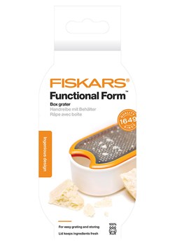 Fiskars Tarka ręczna &quot;Functional Form&quot; w kolorze biało-pomarańczowym - szer. 21 cm ze sklepu Limango Polska w kategorii Akcesoria kuchenne - zdjęcie 179819646