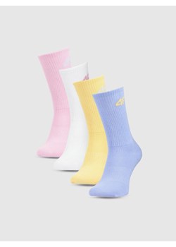Dziewczęce skarpetki za kostkę (4-pack) 4F 4FJWSS25USOCF432 - multikolor ze sklepu Sportstylestory.com w kategorii Skarpetki dziecięce - zdjęcie 179824445