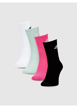 Dziewczęce skarpetki za kostkę (4-pack) 4F 4FJWSS25USOCF432 - multikolor ze sklepu Sportstylestory.com w kategorii Skarpetki dziecięce - zdjęcie 179824457