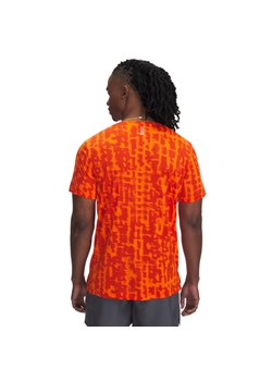 Męska koszulka do biegania Under Armour UA Launch Printed SS - pomarańczowa ze sklepu Sportstylestory.com w kategorii T-shirty męskie - zdjęcie 179824536