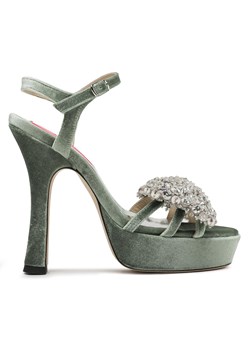 Sandały Custommade Arlina Crystal Bow 999620047 Zielony ze sklepu eobuwie.pl w kategorii Sandały damskie - zdjęcie 179825397
