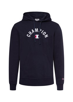 Champion Męski sweter z kapturem Mężczyźni Bawełna granatowy jednolity ze sklepu vangraaf w kategorii Bluzy męskie - zdjęcie 179827946