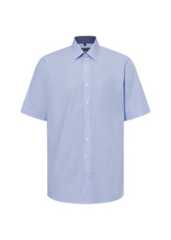 Finshley & Harding Męska koszula biznesowa - Easy Care Mężczyźni Modern Fit Bawełna jasnoniebieski w paski ze sklepu vangraaf w kategorii Koszule męskie - zdjęcie 179827968