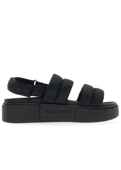 Klapki Tommy Jeans Flatform Sandal EN0EN02802-BDS - czarne ze sklepu streetstyle24.pl w kategorii Sandały damskie - zdjęcie 179828118